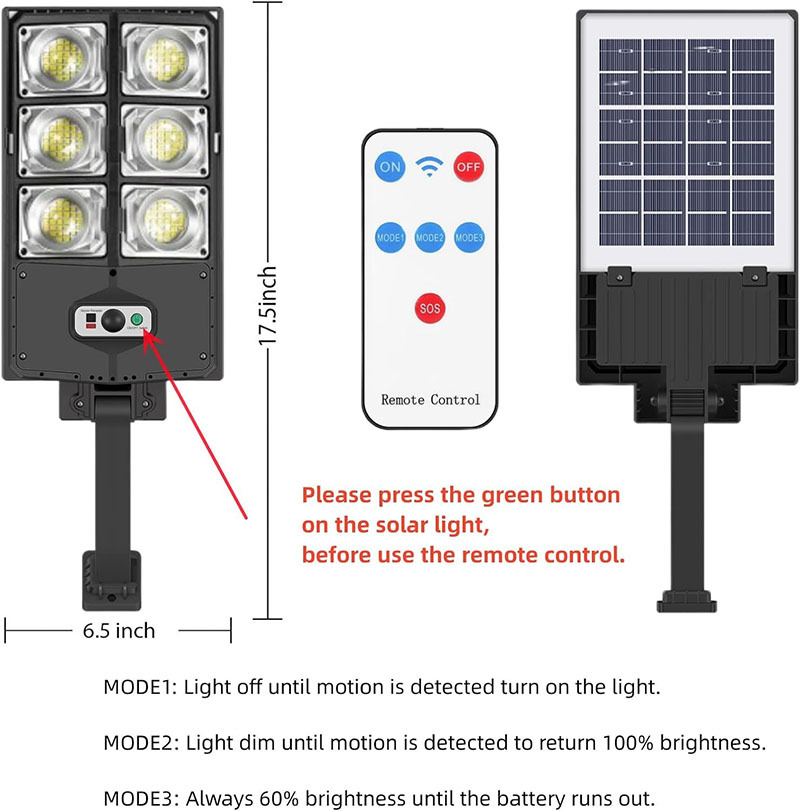 Milalit Solar Outdoor Waterproof IP65 Flood Lights 3 Modes Led Sunlight Powered Motion Sensor Wall Lamp with Remote Control Optical Lens Light Bowl Street Light for Home Garden Yard Parking Lot