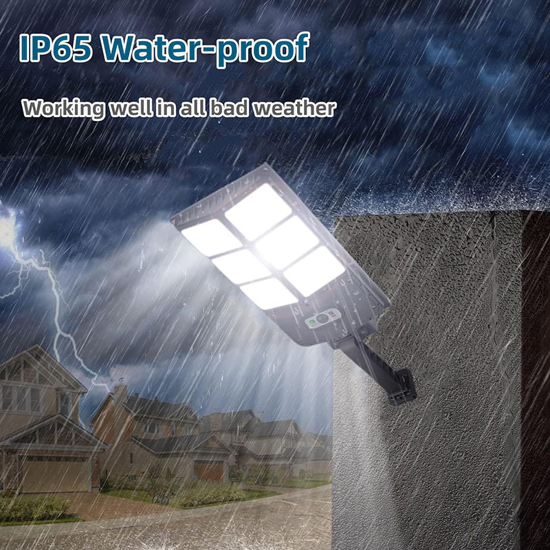 Milalit Solar Outdoor Waterproof IP65 Flood Lights 3 Modes Led Sunlight Powered Motion Sensor Wall Lamp with Remote Control Optical Lens Light Bowl Street Light for Home Garden Yard Parking Lot