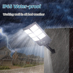 Milalit Solar Outdoor Waterproof IP65 Flood Lights 3 Modes Led Sunlight Powered Motion Sensor Wall Lamp with Remote Control Optical Lens Light Bowl Street Light for Home Garden Yard Parking Lot