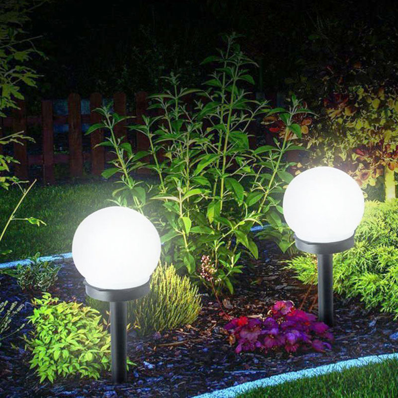 Milalit Solar Powered Globe Garden Round Ball Waterproof Yard Lights for Park Patio Walkway Landscape In-Ground Spike Pathway Lawn Dusk to Dawn Solar Light Bulbs with Spike Sunlight Power Globe Landscape Light for Fence Wall Lawn Auto On Off