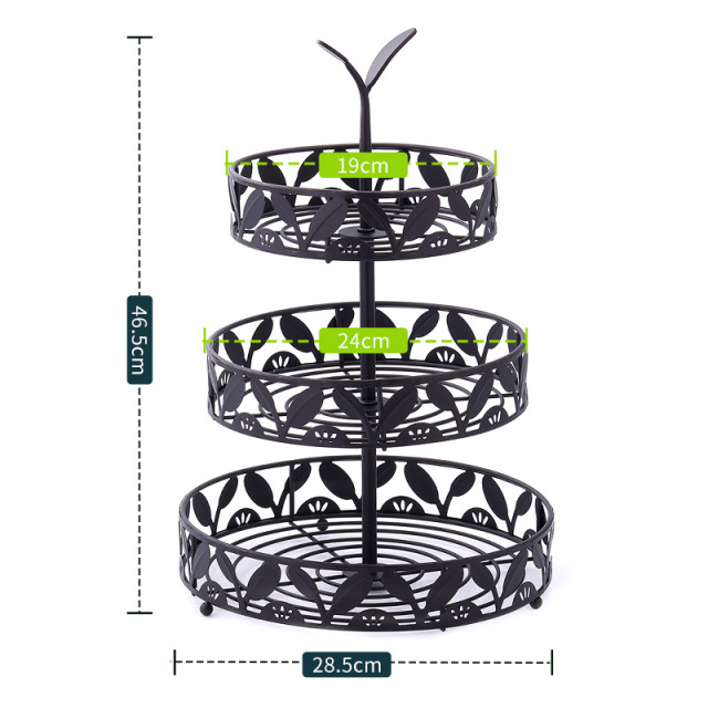 Milalit European Style Multi-Layer Wrought Iron Fruit Plate Bronze  Hollow Carved 3 Layers Candy Plate Afternoon Tea Dessert Rack Holder for Restaurant Home Kitchen Cake Shop Snack Bar Hotel Office Restaurant