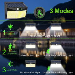 Milalit New Solar Lights for Outdoor Use with Motion Sensor 248 LED Wall Light Outdoor 3 Lighting Modes IP65 Waterproof Lamp Outdoor Lamp for Garden Garage Yard Terrace Aisle Patio Balcony