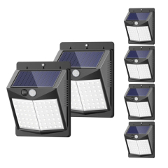 Milalit 50 LED Solar Lights Outdoor Waterproof with 270° Wide Angle 50LED Sunlight Powered Security Lights Motion Sensor Wall Lamp Intelligent Motion Sensing Light for Garden Patio Balcony Front Door Garage