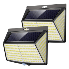 Milalit 228 Led Solar Security Light Outdoor Garden Fence Lights 270° Wide Angle 228LED Solar Motion Sensor Lamps Waterproof 3 Lighting Modes Sunlight Powered Wall Light for Patio Garage Yard Pathway Porch Balcony