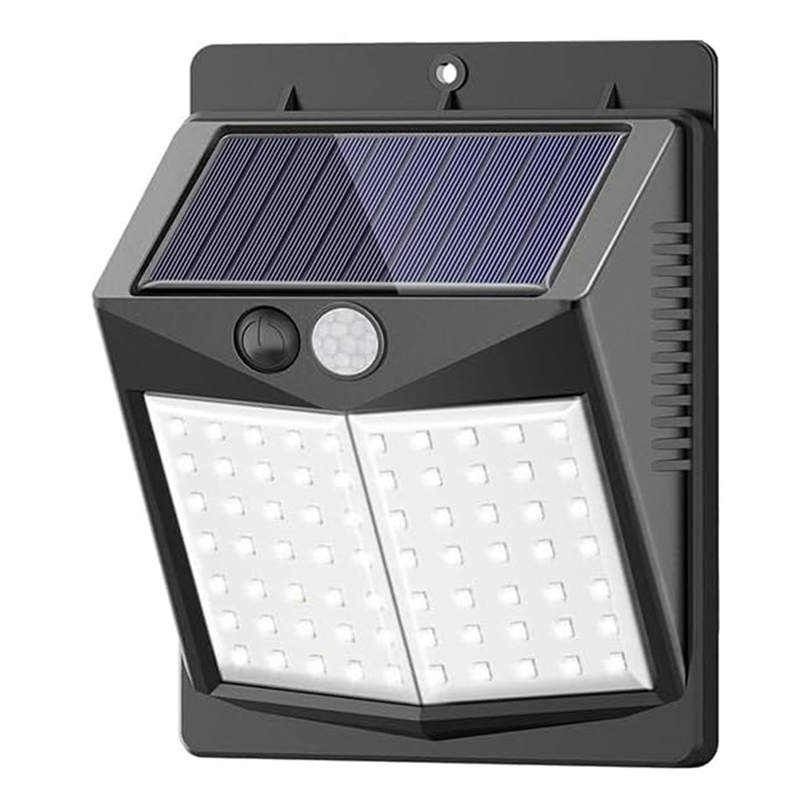 Milalit 50 LED Solar Lights Outdoor Waterproof with 270° Wide Angle 50LED Sunlight Powered Security Lights Motion Sensor Wall Lamp Intelligent Motion Sensing Light for Garden Patio Balcony Front Door Garage