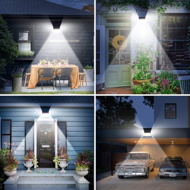 Milalit 228 Led Solar Security Light Outdoor Garden Fence Lights 270° Wide Angle 228LED Solar Motion Sensor Lamps Waterproof 3 Lighting Modes Sunlight Powered Wall Light for Patio Garage Yard Pathway Porch Balcony