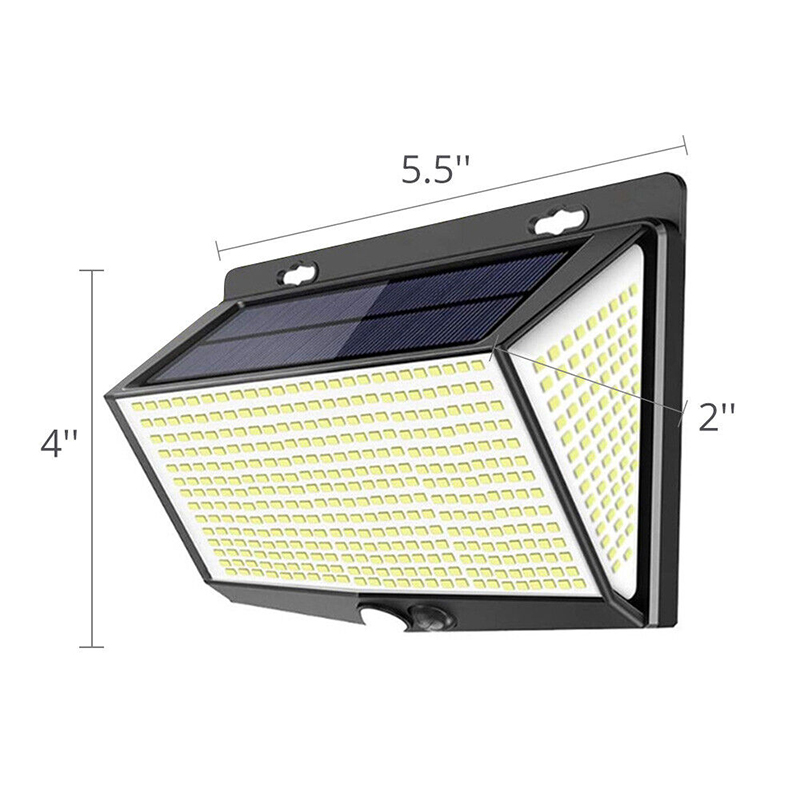 Milalit 468LED Super Bright Solar Garden Wall Lamp 1/2/4 Pack Solar Motion Sensor Street Light with 3 Lighting Modes Built-in Human Sensor 270° Wide Angle Outdoor Waterproof IP65 Security Light for Villa Front Door Deck