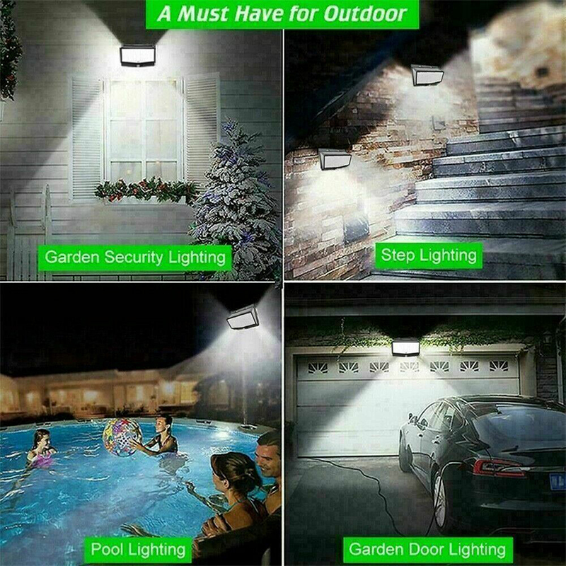 Milalit 468LED Super Bright Solar Garden Wall Lamp 1/2/4 Pack Solar Motion Sensor Street Light with 3 Lighting Modes Built-in Human Sensor 270° Wide Angle Outdoor Waterproof IP65 Security Light for Villa Front Door Deck
