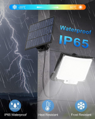 Milalit 228 LED Solar Outdoor Lights PIR Motion Sensor 3 Lighting Modes Flood Lights Dusk to Dawn IP65 Waterproof Led Solar Security Lights with Remote Control for Garage Patio Outside Yard Garden 5M Cable