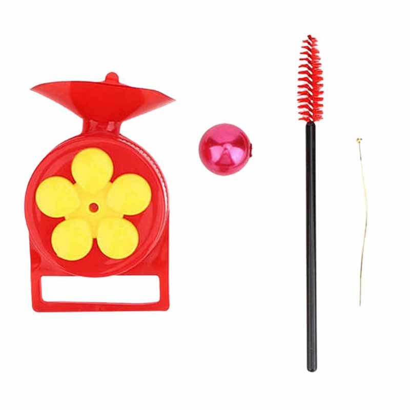 Milalit Garden Handheld Hummingbird Feeders Cute Flower Window Small hanging Hummingbird Feeder Plastic Mini Hummingbirds Feeder in Red Yellow Outdoor Bird Feeding Device for Outdoor Garden Decoration
