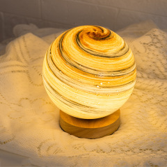 Milalit USB Dimmable Galaxy Moon Lamp Kids Night Lights Stepless Dimming Planet Pattern LED Planet Glass Romantic Table Lamp Remote & Touch Control Home Decor Gifts