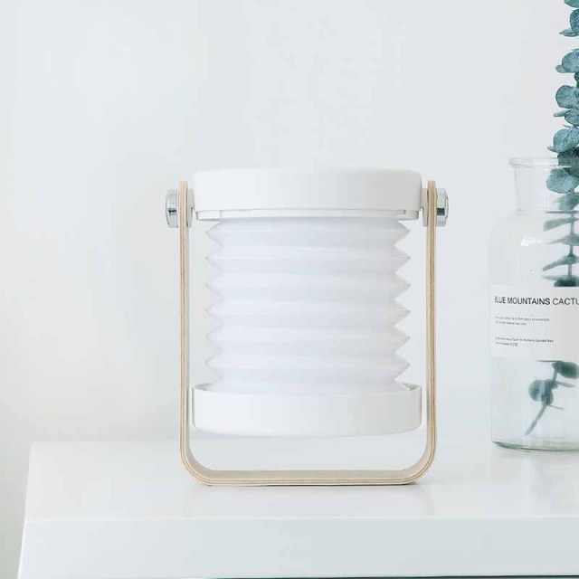Milalit USB Rechargeable Baby Night Light Touch Control Lantern Lamp 3-Level Brightness Multi-Functional Portable Extend LED Hanging Lantern Light Foldable Wood Bedside Table Lamp for Bedroom Living Room Outdoor Office Camping