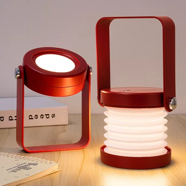 Milalit USB Rechargeable Baby Night Light Touch Control Lantern Lamp 3-Level Brightness Multi-Functional Portable Extend LED Hanging Lantern Light Foldable Wood Bedside Table Lamp for Bedroom Living Room Outdoor Office Camping