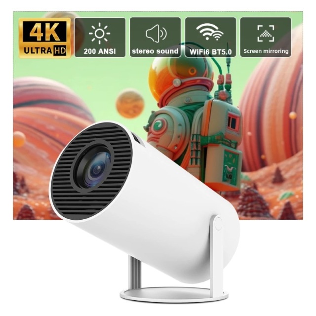 Milalit Wifi Smart Mini LCD Portable Projector Full HD 1080P Support Multimedia Home Outdoor Video Theater Max 130'' Screen Display Support 4K Video Decoding 4K Mini Projector with WiFi and Bluetooth for Iphone Android Phone HDMI USB TV Stick