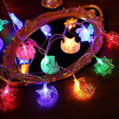 Milalit USB Port Battery Power Moon Castle LED String Light Stars Decorative Lamps for Corban Ramadan Middle East Muslim Mubarak Festival Holiday Decoration with Remote Control Optional