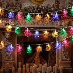 Milalit USB Port Battery Power Moon Castle LED String Light Stars Decorative Lamps for Corban Ramadan Middle East Muslim Mubarak Festival Holiday Decoration with Remote Control Optional