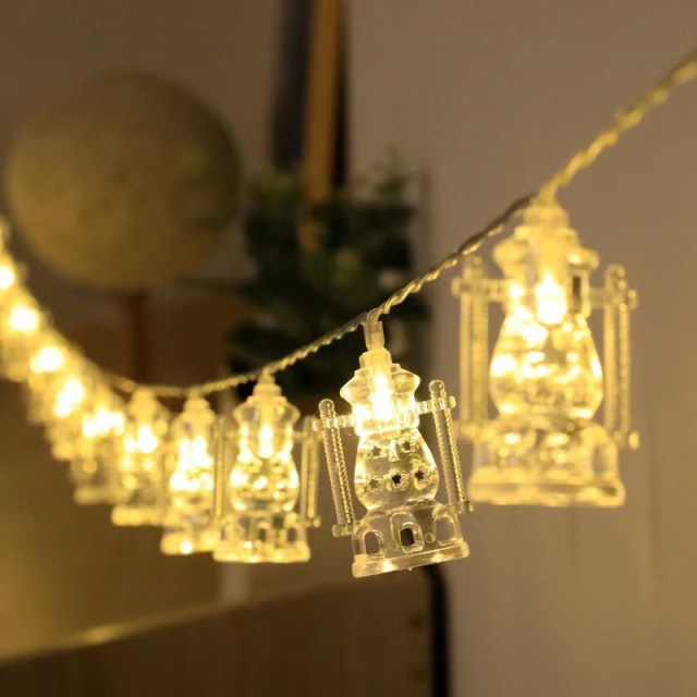 Milalit USB Port Battery Power Moon Castle LED String Light Stars Decorative Lamps for Corban Ramadan Middle East Muslim Mubarak Festival Holiday Decoration with Remote Control Optional