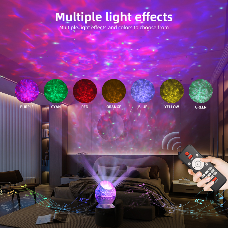 Milalit Wireless Bluetooth Dinosaur Egg Pattern Galaxy Star Egg Shell Projector Starry Sky Lamp Night Light with Nebula 360 degree Adjustable Remote Control Best Gift & Decoration for Children's and Adults' Bedroom