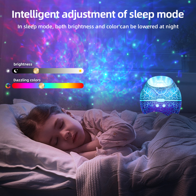 Milalit Wireless Bluetooth Dinosaur Egg Pattern Galaxy Star Egg Shell Projector Starry Sky Lamp Night Light with Nebula 360 degree Adjustable Remote Control Best Gift & Decoration for Children's and Adults' Bedroom