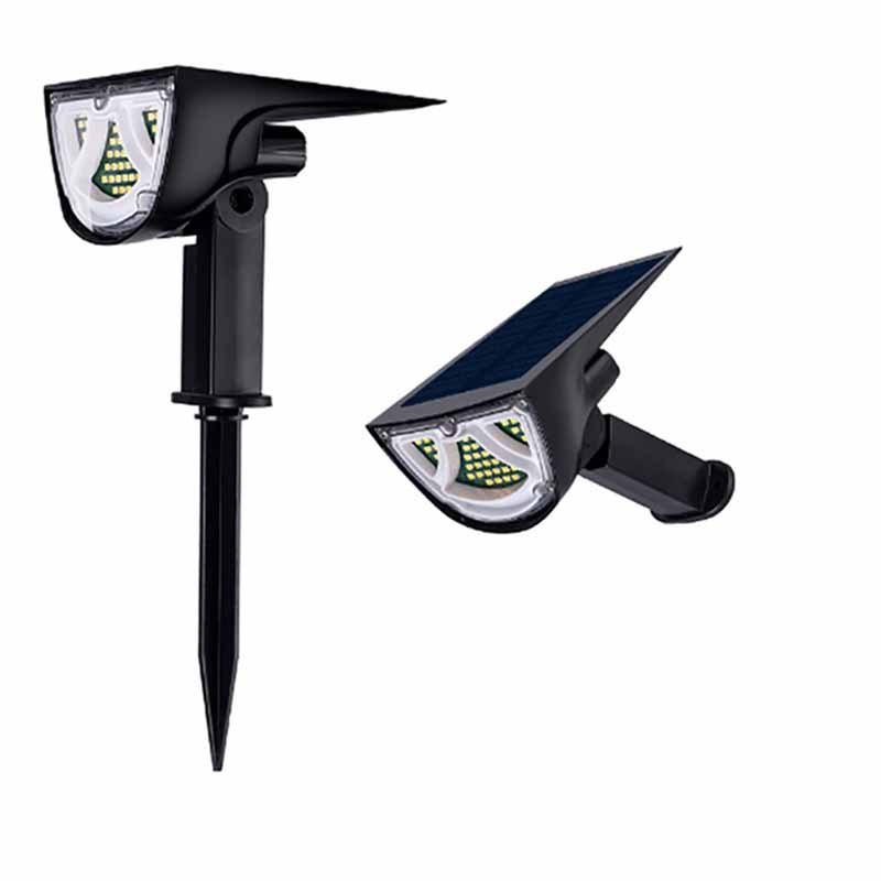 Milalit 43LED 10W Solar Landscape Light Front and Back Rear Lighting RGB Waterproof IP65 Spot Light Garden Decor Lawn Insert Wall Mount Lamp for Garden Yard Pathway Lighting Decoration