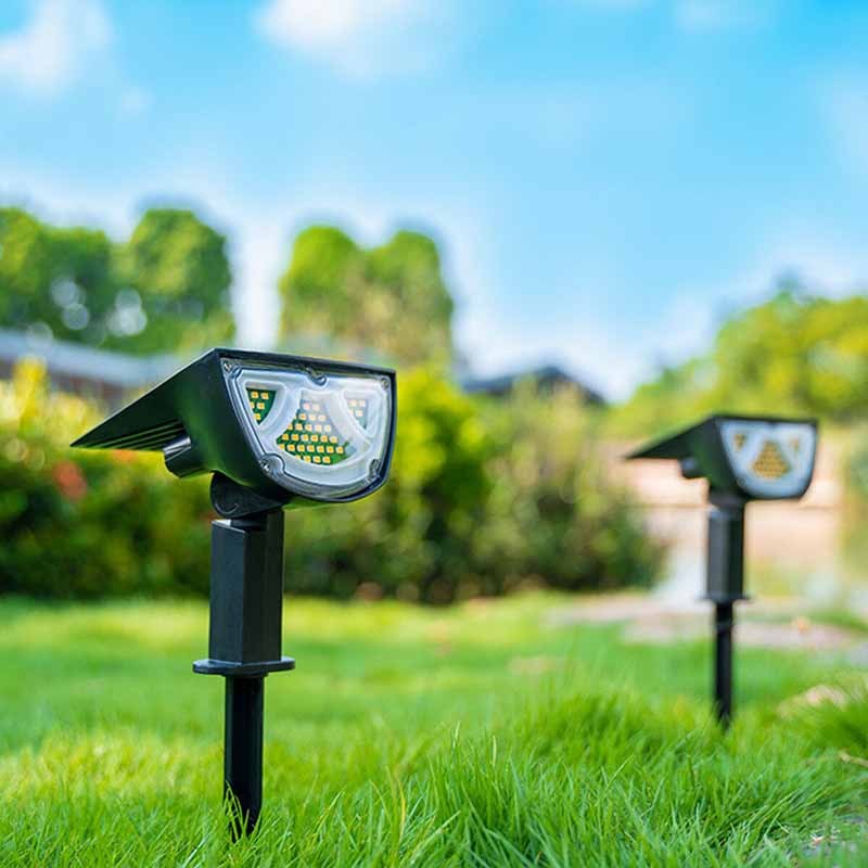 Milalit 43LED 10W Solar Landscape Light Front and Back Rear Lighting RGB Waterproof IP65 Spot Light Garden Decor Lawn Insert Wall Mount Lamp for Garden Yard Pathway Lighting Decoration