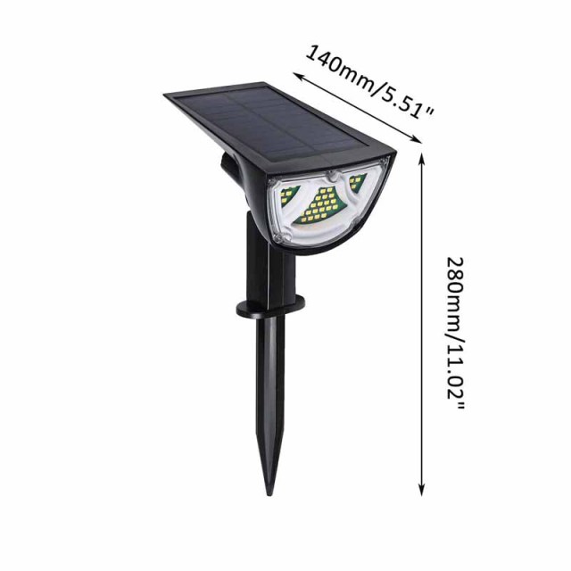Milalit 43LED 10W Solar Landscape Light Front and Back Rear Lighting RGB Waterproof IP65 Spot Light Garden Decor Lawn Insert Wall Mount Lamp for Garden Yard Pathway Lighting Decoration