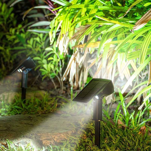 Milalit 43LED 10W Solar Landscape Light Front and Back Rear Lighting RGB Waterproof IP65 Spot Light Garden Decor Lawn Insert Wall Mount Lamp for Garden Yard Pathway Lighting Decoration