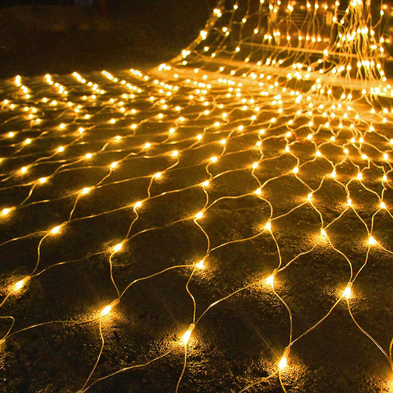 Milalit Christmas Net Outdoor 3x2m 196LED Mesh String Light Waterproof Tree Net Fairy Lights EU AU US UK Plug in with 8 Modes Connectable Lamp for Outdoor Garden Festival Decoration