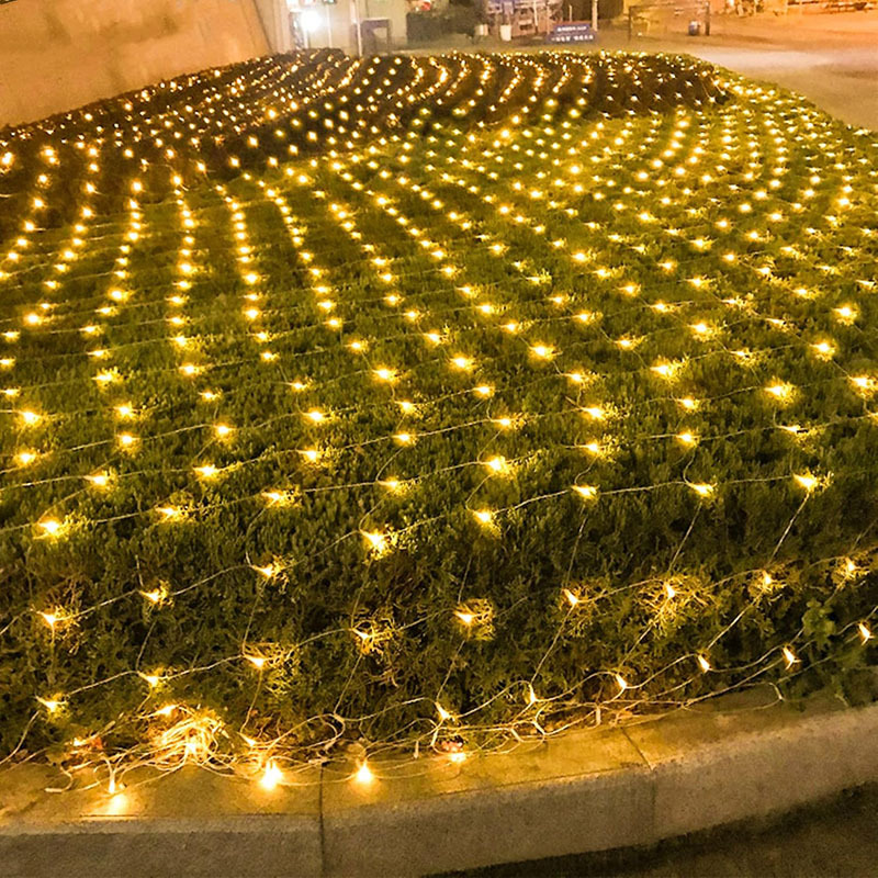 Milalit Christmas Net Outdoor 3x2m 196LED Mesh String Light Waterproof Tree Net Fairy Lights EU AU US UK Plug in with 8 Modes Connectable Lamp for Outdoor Garden Festival Decoration