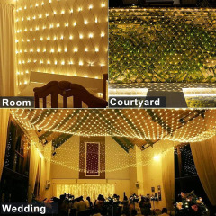 Milalit Christmas Net Outdoor 3x2m 196LED Mesh String Light Waterproof Tree Net Fairy Lights EU AU US UK Plug in with 8 Modes Connectable Lamp for Outdoor Garden Festival Decoration