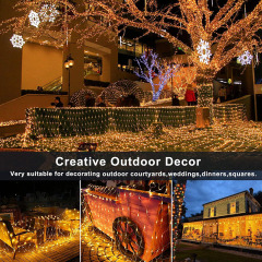 Milalit Christmas Net Outdoor 3x2m 196LED Mesh String Light Waterproof Tree Net Fairy Lights EU AU US UK Plug in with 8 Modes Connectable Lamp for Outdoor Garden Festival Decoration