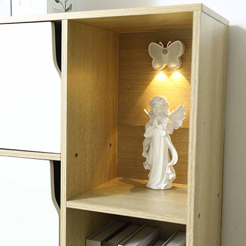 Milalit Butterfly Shape LED Sensor Night Light USB Type-C Charging Rechargeable Brightness Adjustable Stepless Dimming Evening Lamp Magnetic Wall Lamps with Spotlight for Kids Baby Room Bedside Hallway Living Room
