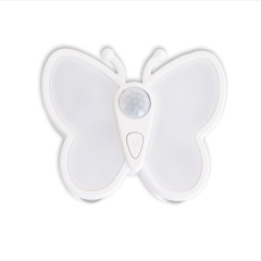 Milalit Butterfly Shape LED Sensor Night Light USB Type-C Charging Rechargeable Brightness Adjustable Stepless Dimming Evening Lamp Magnetic Wall Lamps with Spotlight for Kids Baby Room Bedside Hallway Living Room