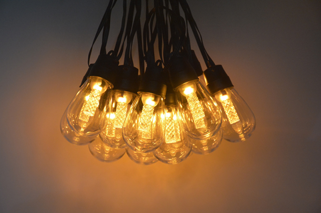 Milalit Smart Plug in S14 Waterproof Warm White 2000K String 25 Bulbs with Unique Diamonds LED Lamp Wick APP Remote Control Dimmer Timer for Christmas Halloween Birthday Party Decor