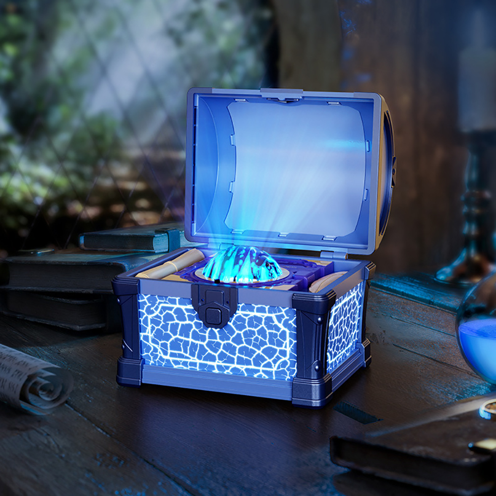 Milalit Bluetooth Treasure Chest Projector Light with White Noise Music Hidden Box Night Lamp with Timer Brightness Dimming Function for Kids Children Bedroom Living Room Decoration