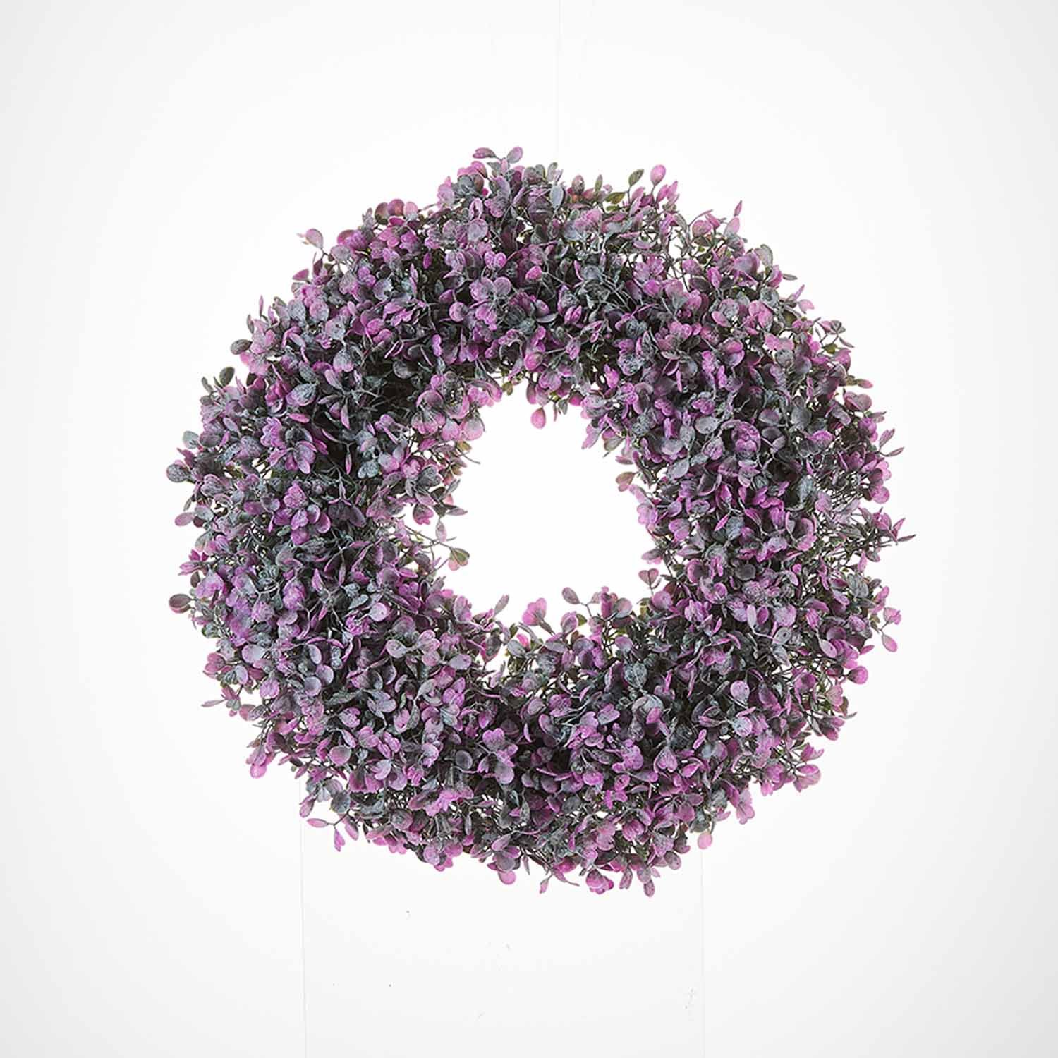 Milalit 36cm 14.1 Inch Purple Wisteria Blossom Artificial Flowers Spring Summer Wreath for All Season Front Door Villa Warehouse Decor 14'' Holly Wisteria Flower Artificial Floral Wreath Hanged Garland for Wedding Room Church Classroom Bedroom Window