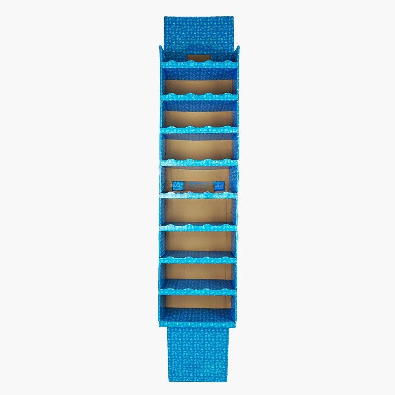 Blue Nine-Shelf Display