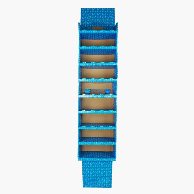 Blue Nine-Shelf Display