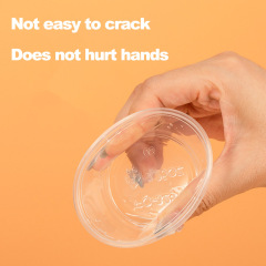 Wholesale Custom 270ml round shape plastic box transparent pp disposable plastic food containers with lid