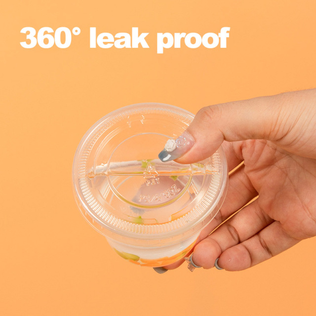 Wholesale Custom 270ml round shape plastic box transparent pp disposable plastic food containers with lid