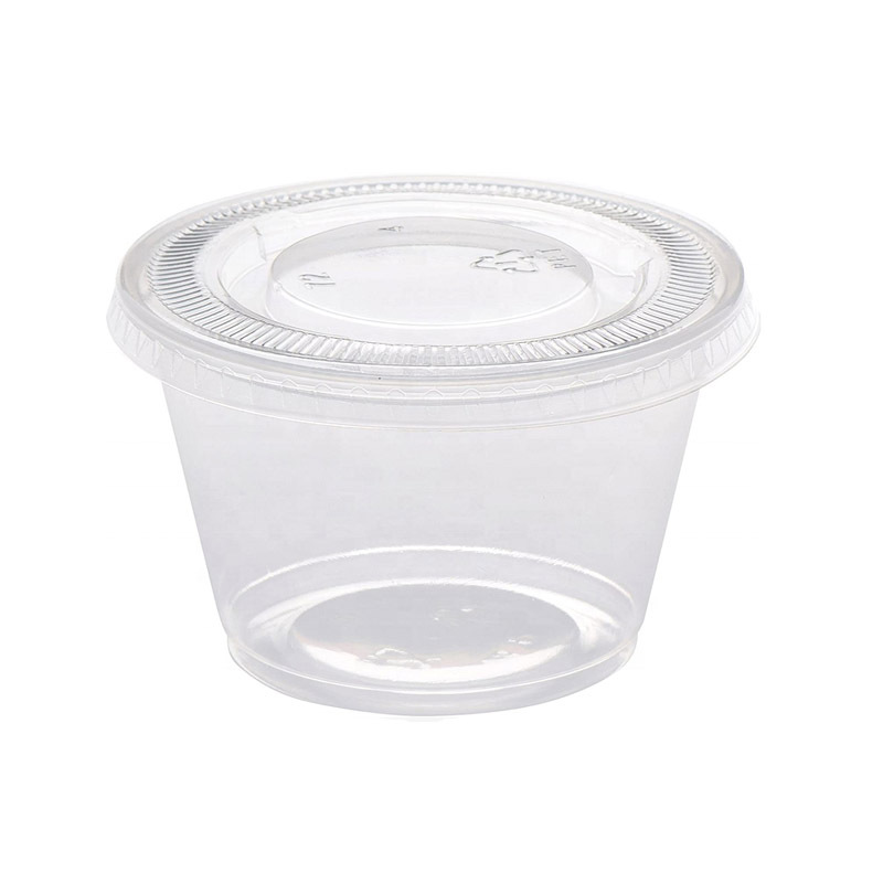 Wholesale Custom 270ml round shape plastic box transparent pp disposable plastic food containers with lid