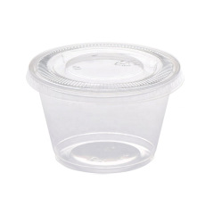 Wholesale Custom 270ml round shape plastic box transparent pp disposable plastic food containers with lid