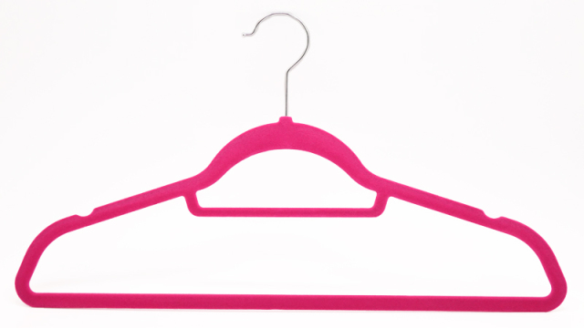 Velvet Hanger with Accessory Bar Flocked Hangers