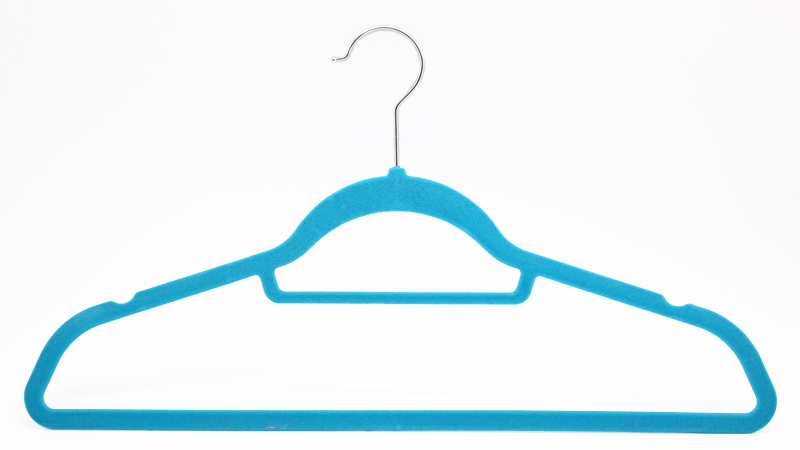 Velvet Hanger with Accessory Bar Flocked Hangers