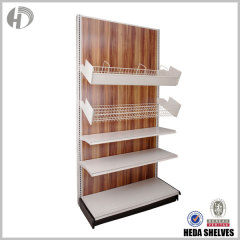 Wooden Gondola American Style Retail Display Shelving