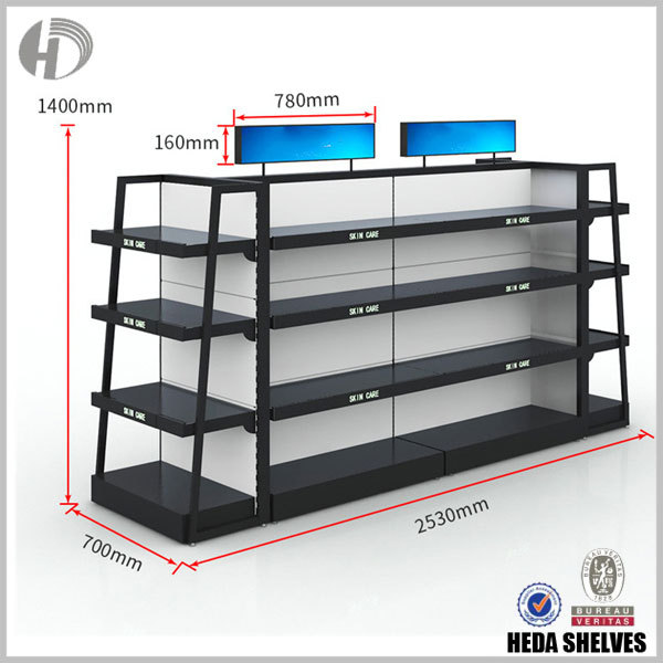 4 Layers Convenience Store Shelves For Cosmetic Goods