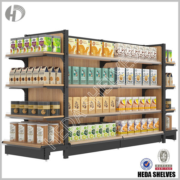 New Design Supermarket Wooden Display Rack