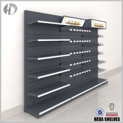 Black Gondola Heavy Duty Commercial Display Shelves