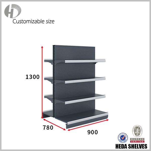 Black Hole Punching Back Gondola Shelf for Supermarket