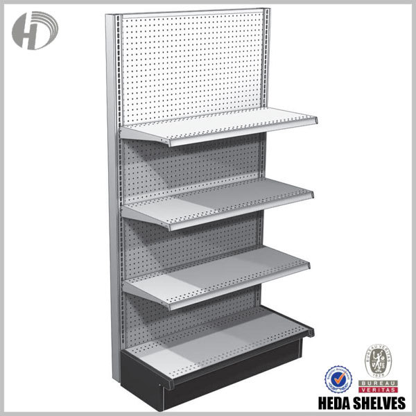 White Steel Gondola Shelving For Grocery Store